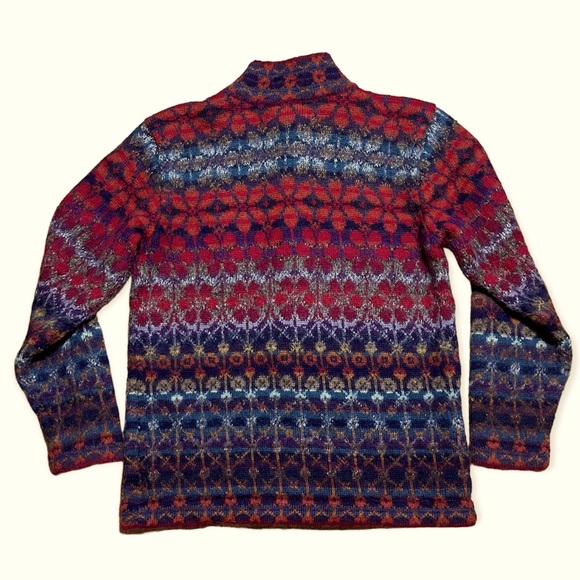 Intiwara Alpaca Multicolor Cardigan Sweater Sz S - Picture 2 of 12